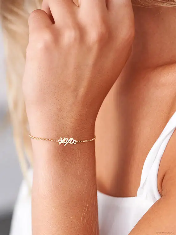 Великолепная сказка персонализированные имя браслет для Для женщин jewelry романтические подарки индивидуальные браслет Серебряный Нержавеющая сталь Цепи