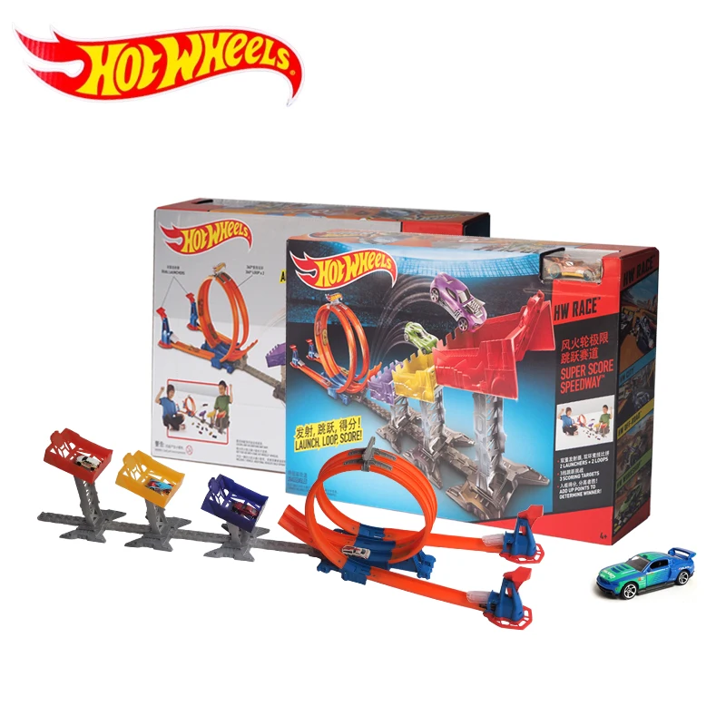 Лидер продаж набор пусковых дорожек Hot Wheels Детская электрическая квадратная