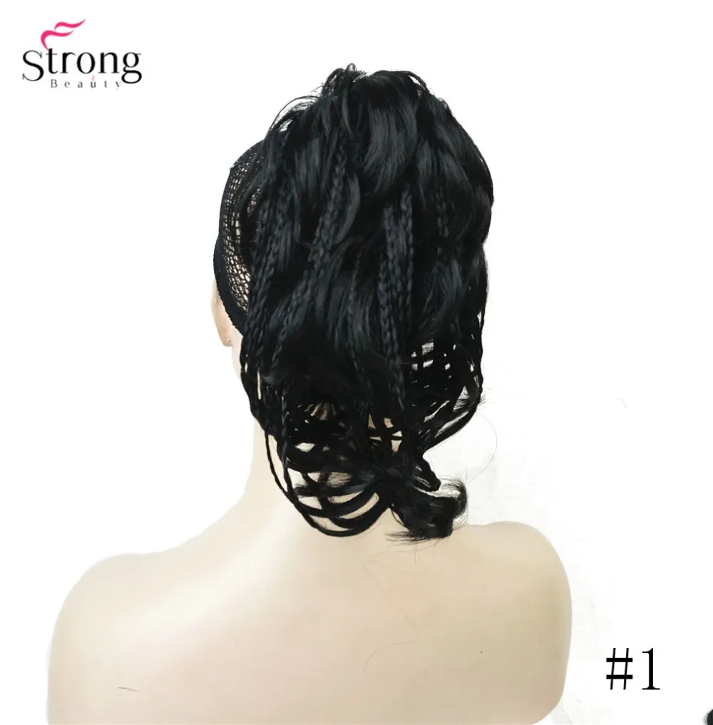 StrongBeauty косички плетеные заколки в конский хвост шиньон для наращивания волос Короткие прямые Коготь Зажим конский хвост