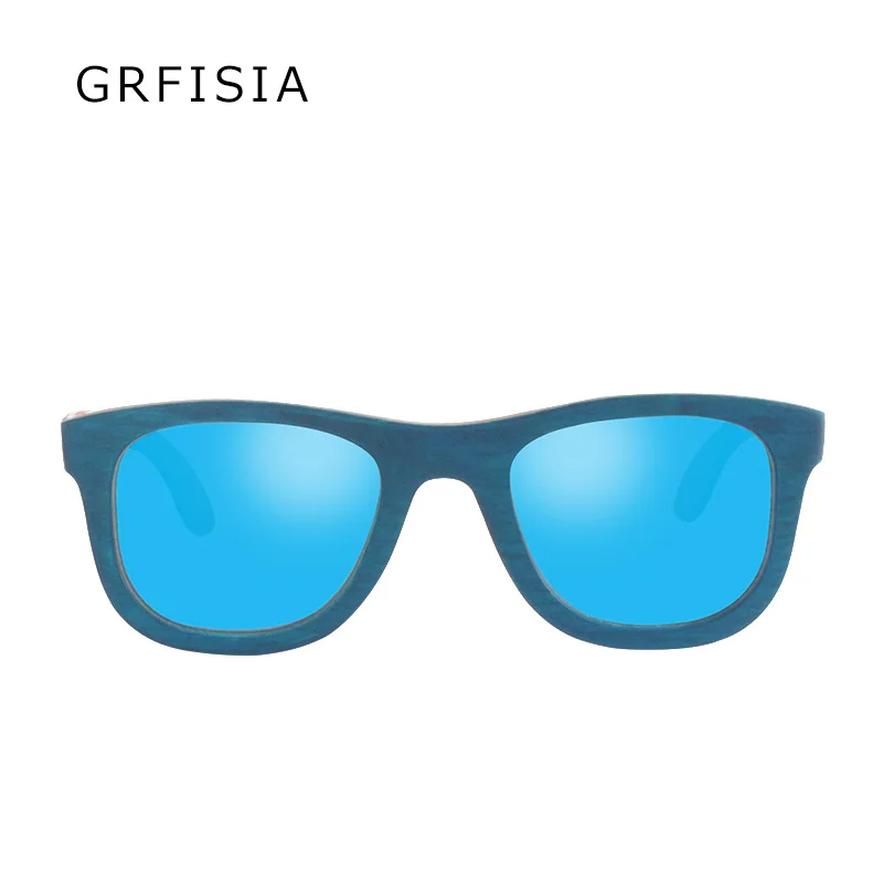 GRFISIA бренд квадратные деревянные солнцезащитные очки для Для женщин