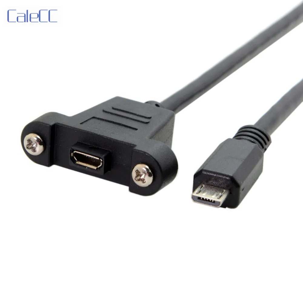 Micro USB 5pin 2 0 Штекерный разъем для Женский удлинитель 30 см 50 3 м 5 с отверстием
