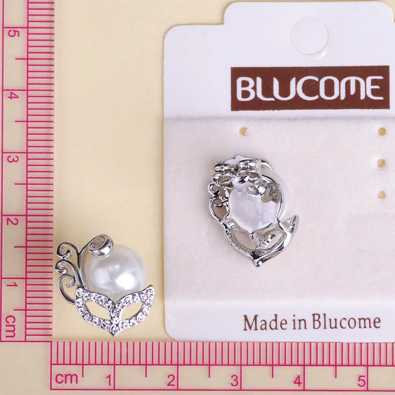 Женские маленькие серьги-гвоздики Blucome серьги в форме маски с искусственным