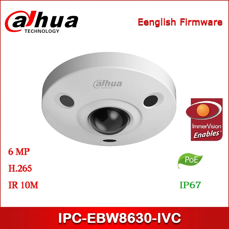Dahua IP камера 6MP IPC-EBW8630-IVC 1 3 мм фокусное расстояние панорамный инфракрасный