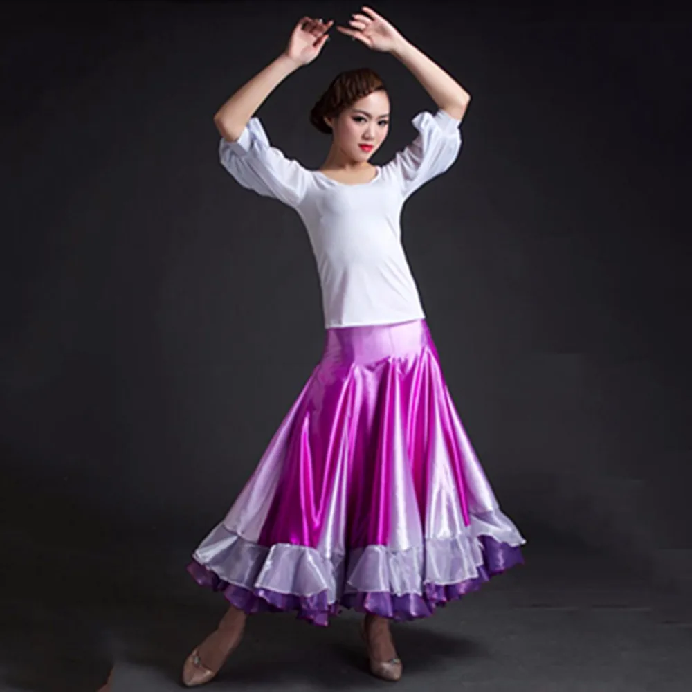 Лидер продаж 2017 красивая женская юбка для бальных танцев разные размеры