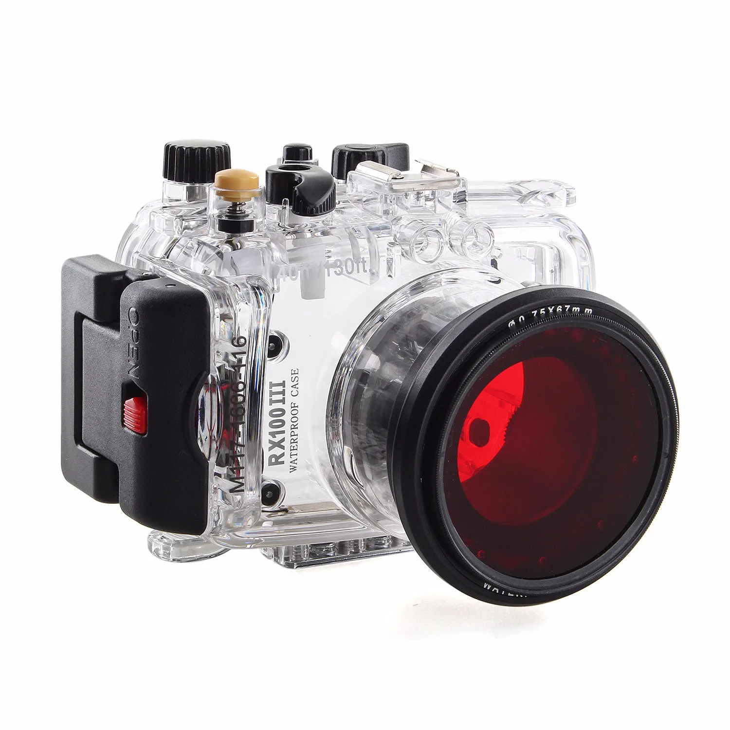 Чехол для подводной камеры Meikon 40 m/130f Sony DSC RX100III RX100 M3 w/67mm Red Filter|Сумки