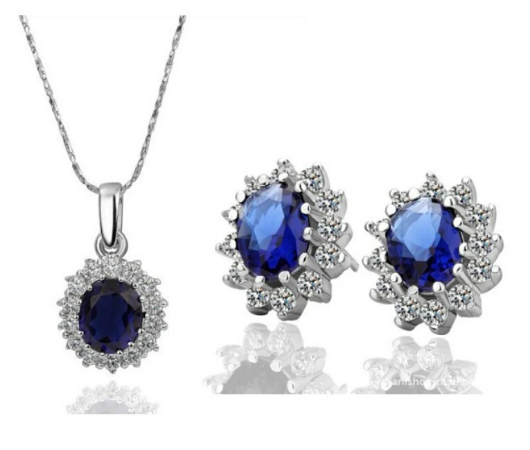 OMH оптовая продажа модные 18 KT белые золотые Австрийские эллиптические Ювелирные