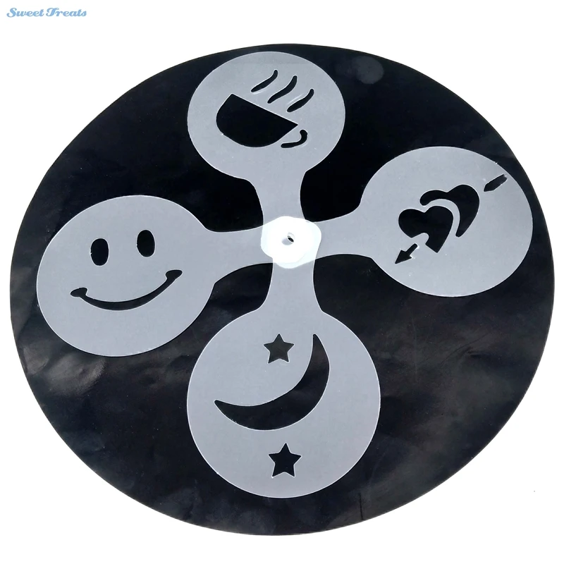 Подсластители пакет из 16 капучино кофе Бариста трафареты шаблон Strew Pad Пыльник