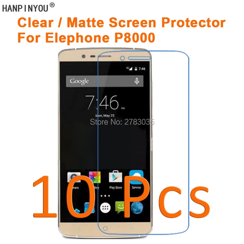 

10 Pcs/Lot For Elephone P8000 5.5" HD Clear / Anti-Glare Matte Screen Protector Protective Film Guard (Not Tempered Glass)