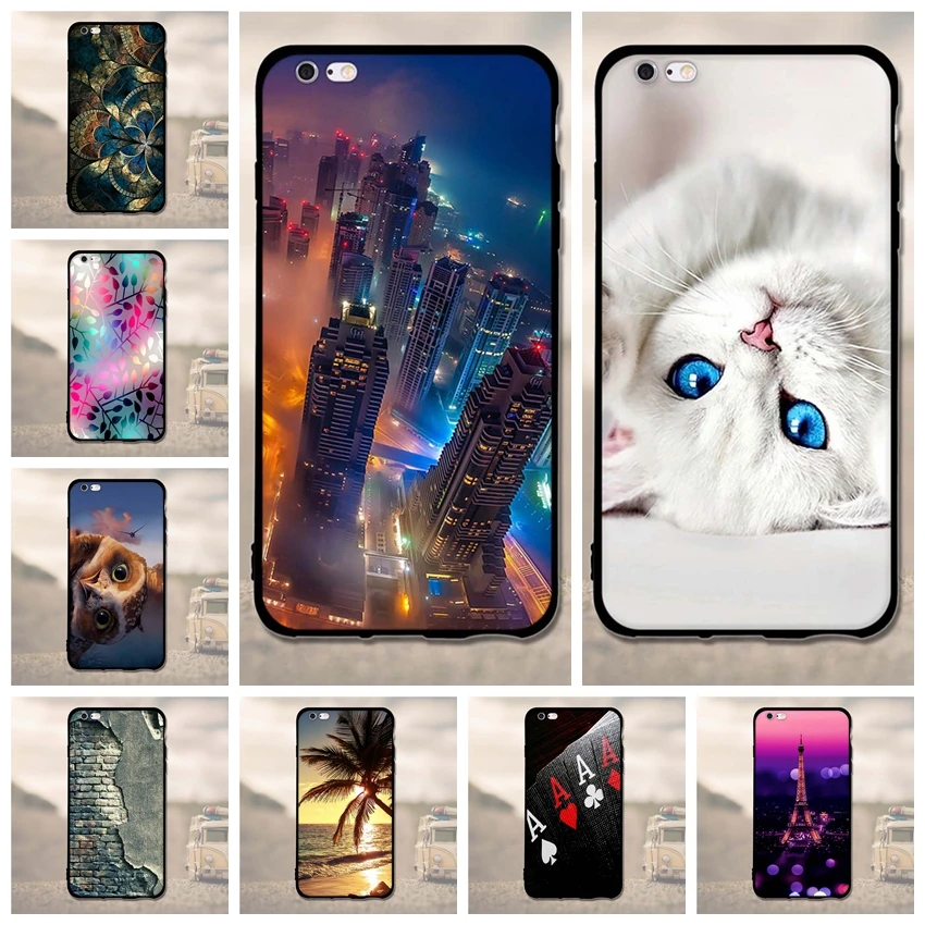 3D Cases for iPhone 6 6s Plus Mobile Phone Back Cover Fundas Apple Case Soft TPU Silicon Capa | Мобильные телефоны и