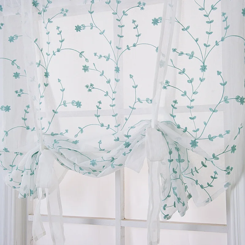 Белая прозрачная занавеска s спальни окна залива римская кухонная дверь