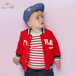 DBH9969 dave bella весеннее пальто для маленьких мальчиков, модные детские топы, верхняя одежда высокого качества для младенцев