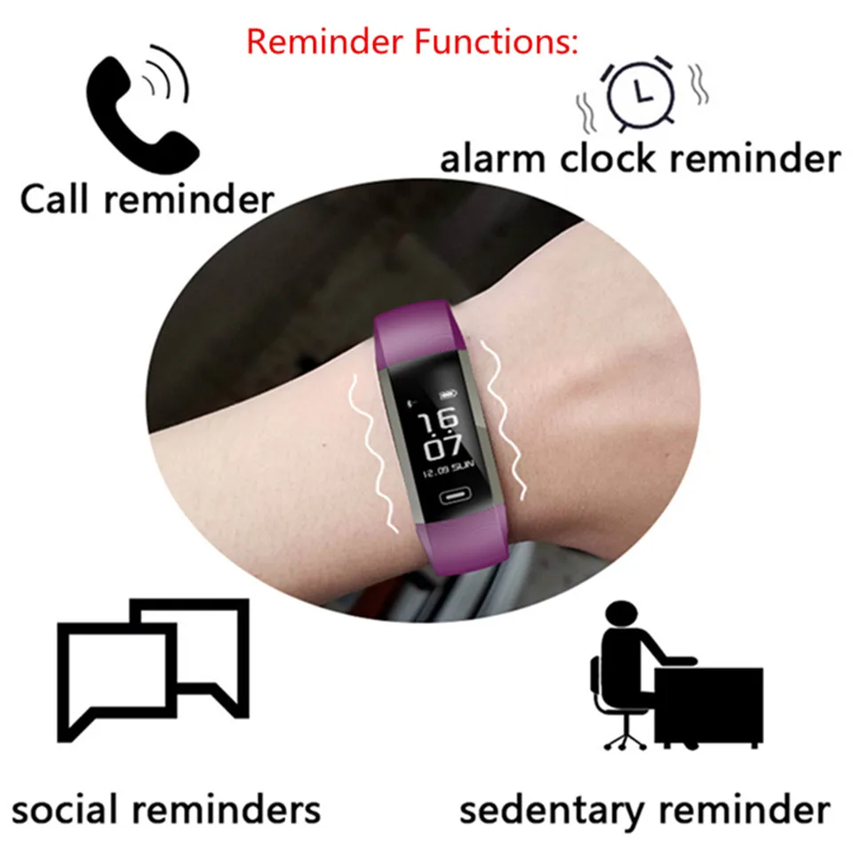 Teamyo R5MAX смарт Браслет фитнес браслет монитор сердечного ритма часы крови