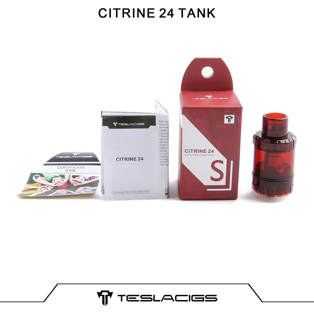 2 шт. оригинальный Tesla Citrine 24 Танк 4 мл Регулируемый контроль воздушного потока