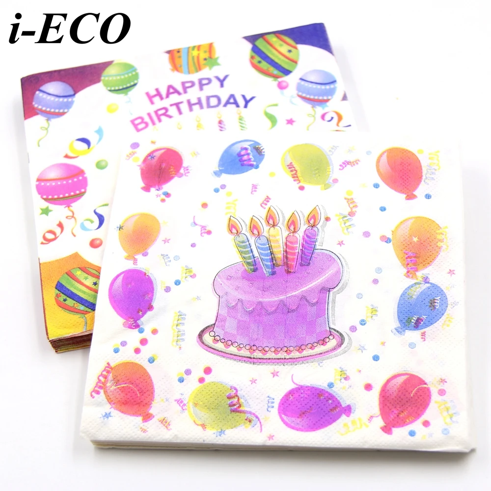 20 шт. мультфильм Бумага салфетки 100% древесной ткани Таблица декора дома для дня