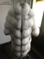 linhaoshengyue 2016 genuine cross fox fur coat