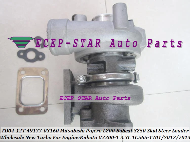 Бесплатная доставка TD04 49177 03160 1G565 17013 турбо для Mitsubishi Pajero L200 Kubota Bobcat S250 мини