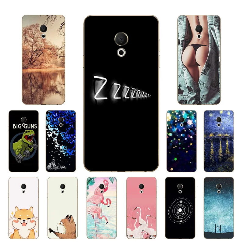 5.46&quot for Meizu 15 Lite Soft TPU Silicone Case M15 Back Cover Coque Fundas BIG GUN Printing For Meilan Capa |