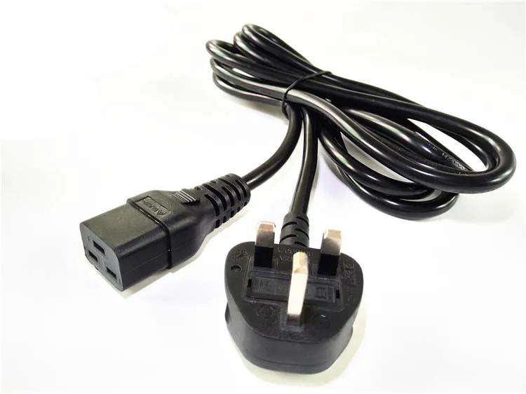 BS1363 Великобритания штепсельная вилка к IEC320 C19 гнездовой разъем короткий адаптер