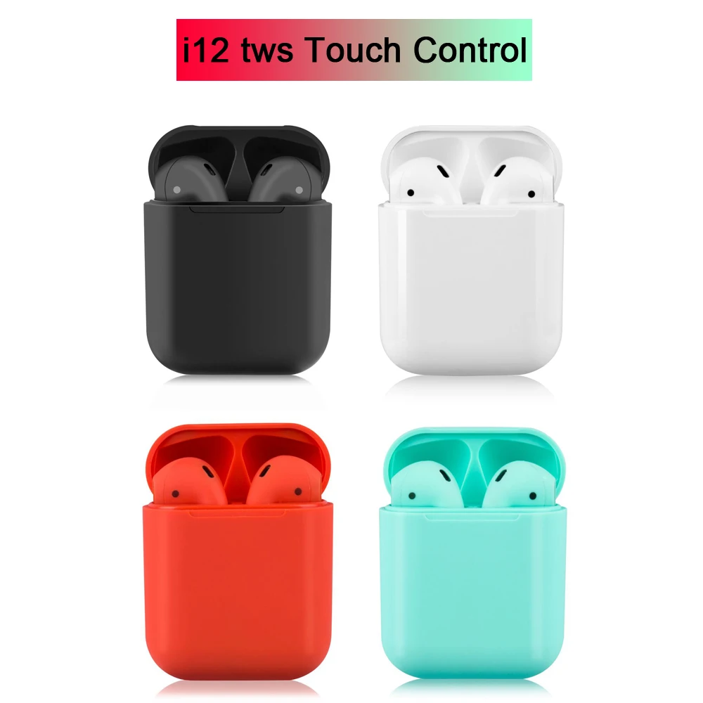 I12 наушники вкладыши tws с 5 0 Bluetooth объемного звучания Беспроводной сенсорный