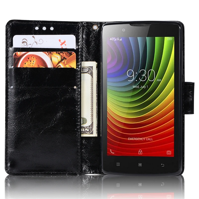 JYERAECOM Ретро флип чехол для lenovo A2010 искусственная кожа + кремния Бумажник Крышкой