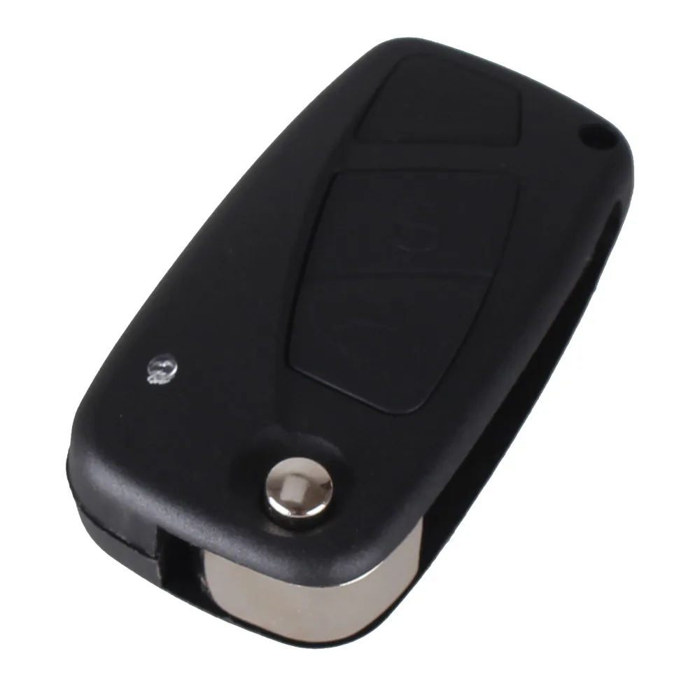 KEYYOU для FIAT 3 Button Punto Ducato Stilo Panda Bravo Navy Flip Fob Black BTN складной чехол пульта