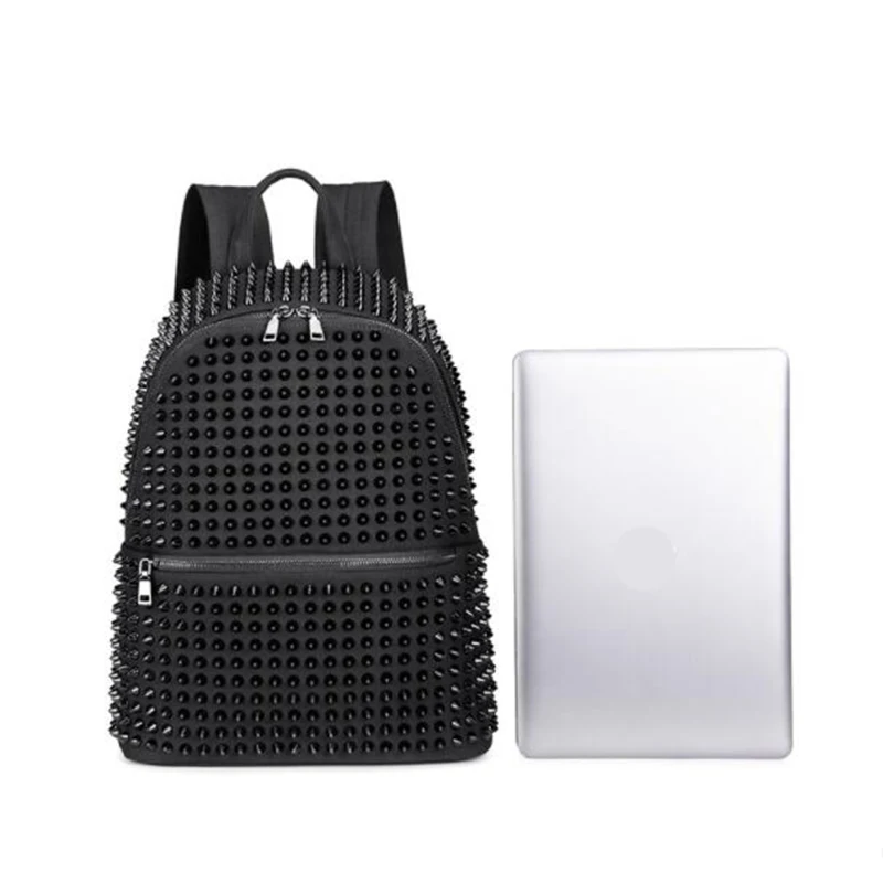 Women Luxury Backpack High Quality Rivet Canvas Backpack Ladies Travel Bagpack Mochila School Bags For Girls Back Pack Sac A Dos