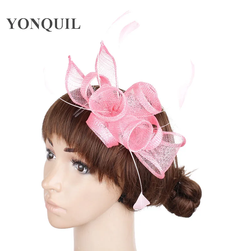 Женская винтажная шляпка-Вуалетка Sinamay цвета шампанского головные уборы модные