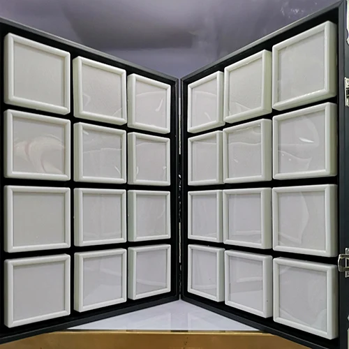 Black 7x7(24pcs) Высококачественная дорожная коробка из черной кожи с драгоценными камнями, Алмазный чехол для хранения ювелирных изделий 2,8 см 70 шт., 4 см 48 шт - Цвет: Black 7x7(24pcs)