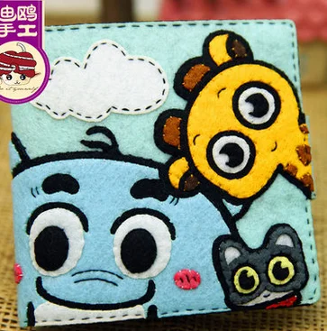 Мультфильм кошелек Ткань Фетр комплект не тканевые Craft DIY Вышивание ручной работы