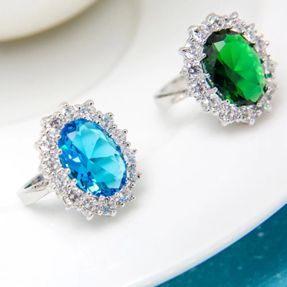 Fashion Necklace Earring Ring Set Rhinestone Pendant Jewelry Bride Bridal Gift For Women | Украшения и аксессуары