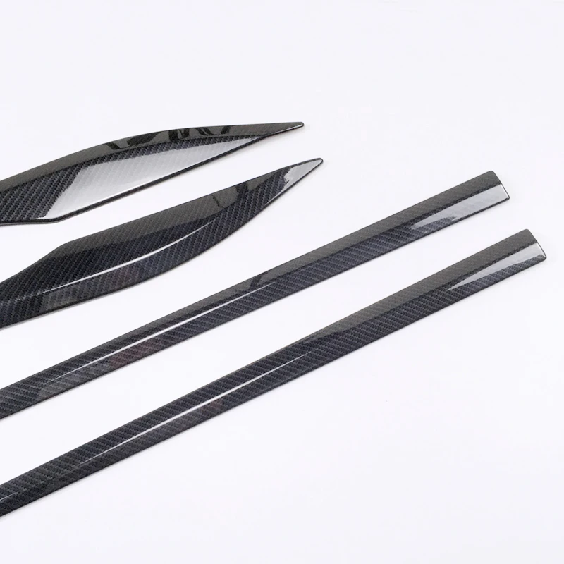 

For Toyota C-HR 2016 2017 2018 Outer Side Door Body Cover Molding Trim 4pcs Carbon Fiber Style Car Styling Accessories