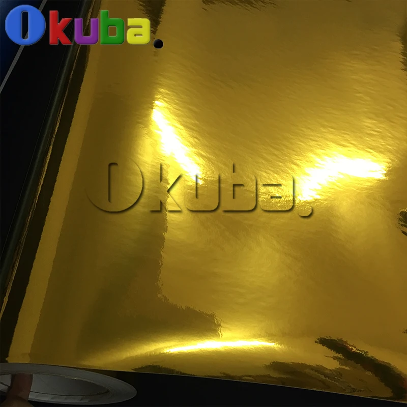 Latest Flexible Chrome Gold Vinyl Car Wrap Golden Wrapping Film With Air Release 3 Layers 1.52*20m/roll | Автомобили и мотоциклы