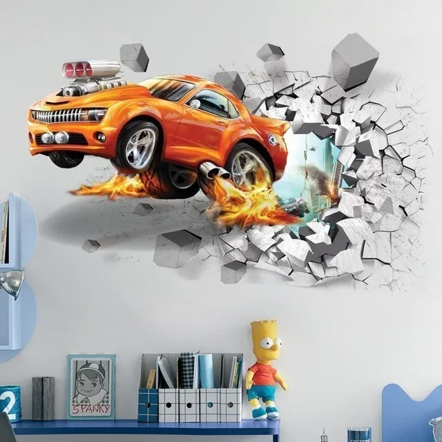 Автомобильные 3D стерео настенные наклейки Динозавр стеклянные оптовая продажа