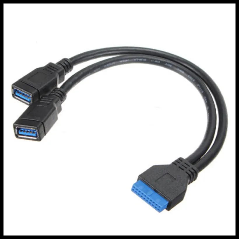 0 25 м 2 порта USB 3 A разъем на 20-контактный кабель материнской платы 20pin/19pin к usb3.0