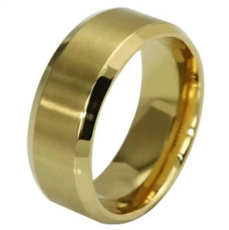 50pcs GOLD 8mm Comfort fit Men Women Stainless Steel Band Rings | Украшения и аксессуары