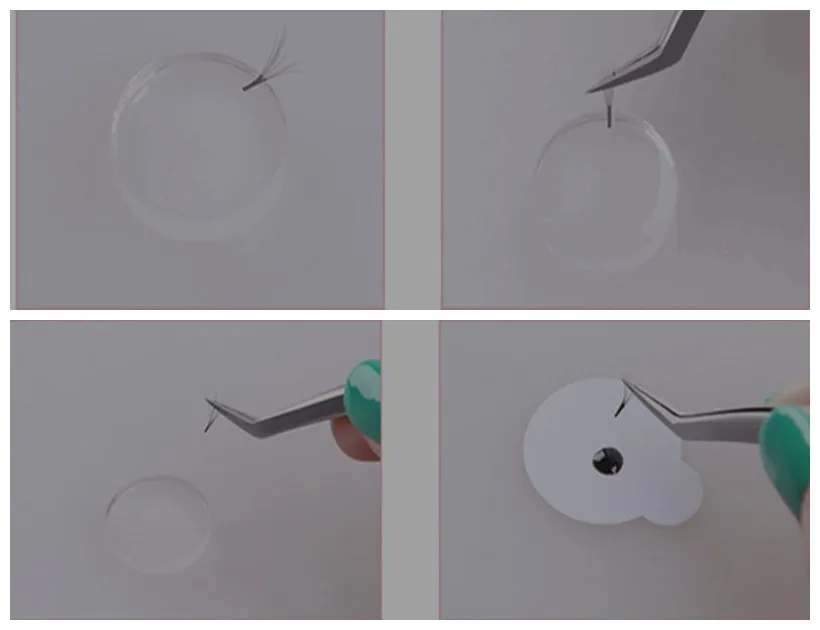 

50Pcs Hot Sale Eyelash Extension Easy Fan Pads Volume Lash Patches Beginner Make Fans Blooming Patch Volume Drop Dot