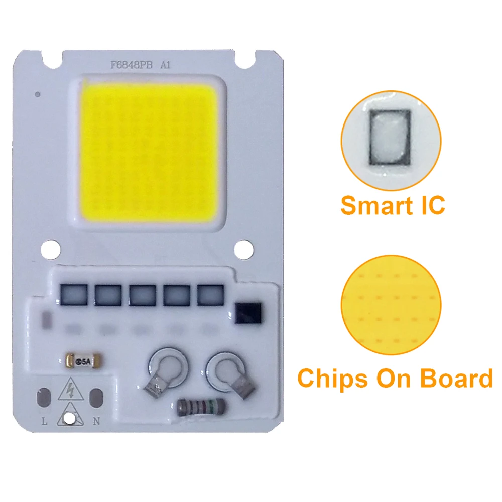 5 шт./лот Smart IC высокомощный светодиодный чип cob для проекторов 20 Вт 30 50 220 В DIY