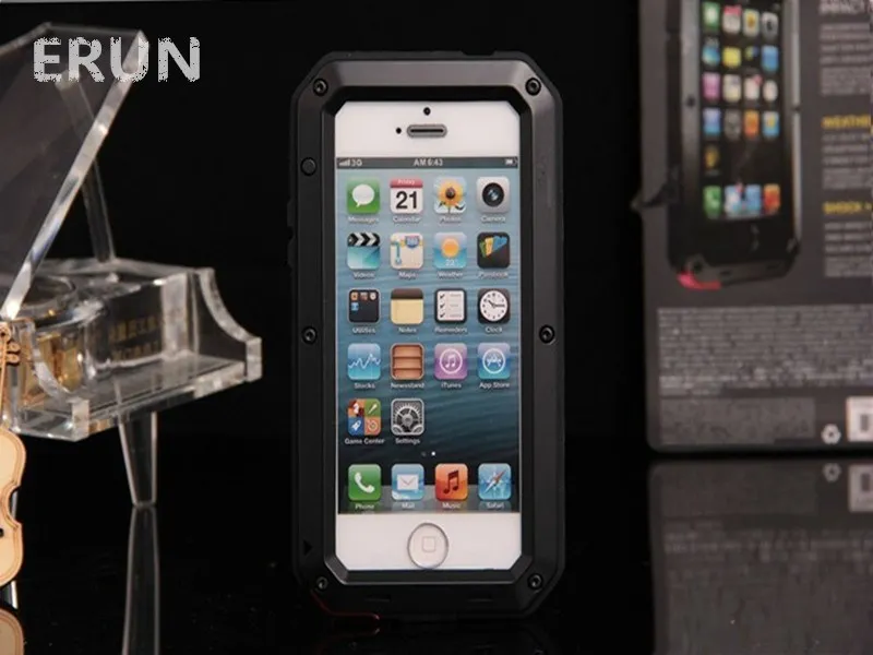 ERUN Роскошный Металлический противоударный чехол lunat для Apple iPhone 6/6s plus алюминиевый