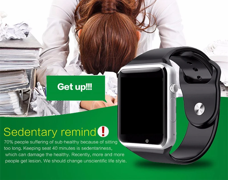 A1 наручные часы Bluetooth Смарт для мужчин женщин Спорт Шагомер TF SIM Камера Smartwatch Iphone