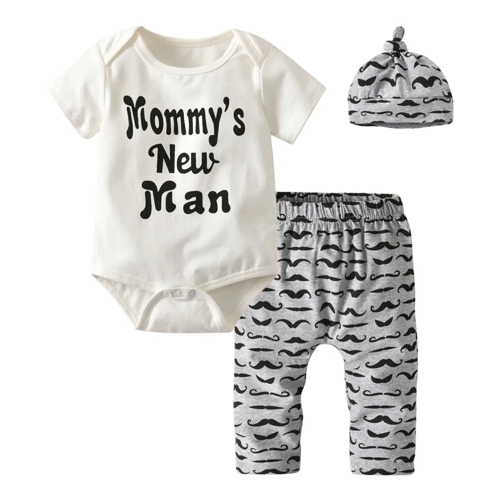 Летняя одежда для новорожденных мальчиков Новые Боди с надписью Mommy's Man топы