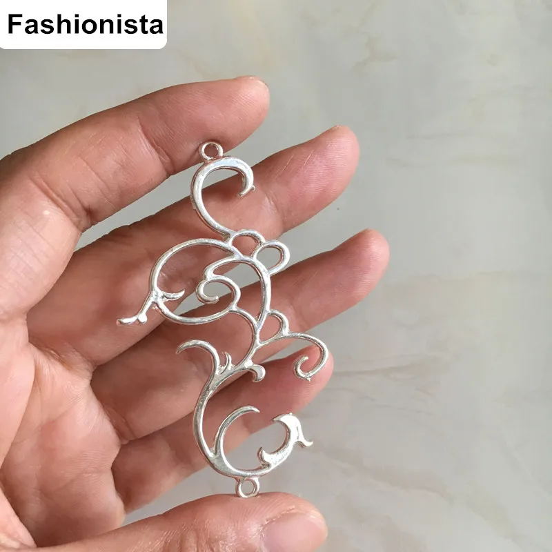 Бесплатная доставка 6 шт. изготовленных из филигранной латуни соединителей 65*38 мм