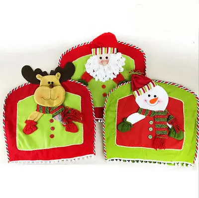 Happy Рождество красный Санта олень Чехлы для стульев обеденный Кухня дома