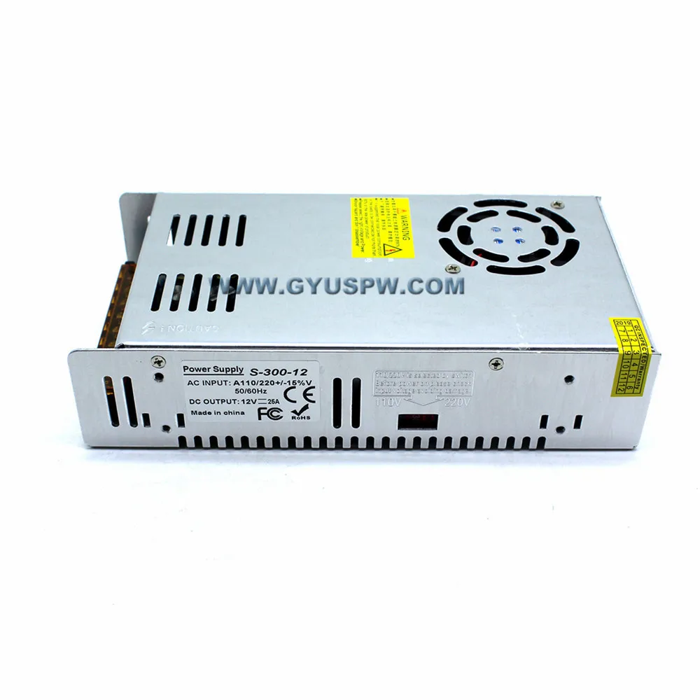 DC12V 25A 300 Вт импульсный источник питания адаптер 12 В светодиодное освещение