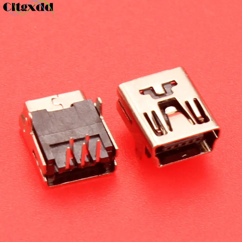 

cltgxdd 5 pin Mini USB female jack socket charging port connector V3 port for MP3 MP4 GPS 4 foot DIP 5pin