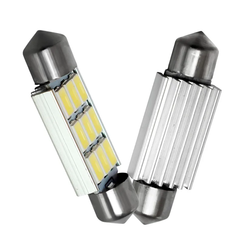 100 шт. 36 мм 39 41 гирлянда лампа C5W 9 SMD 5630 Светодиодная безотказная CAN шина 9smd 5730