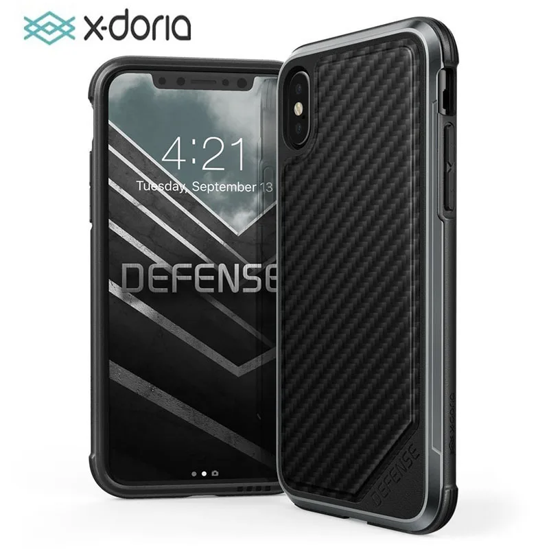 Защитный чехол X Doria для телефона класса люкс iPhone 10 военного проверенный на