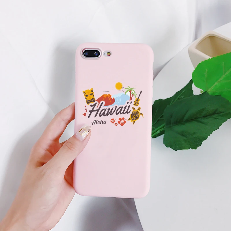 Чехол для телефона Hawaii Aloha iphone6 6S 7 8 Plus 5 5S SE силиконовый мягкий TPU чехол iphone XR XS X XSMAX