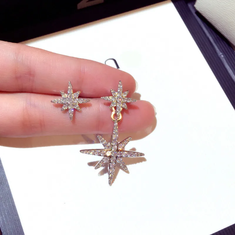 Длинные Короткие серьги CX-shiring с кисточками нестандартные медные со стразами |