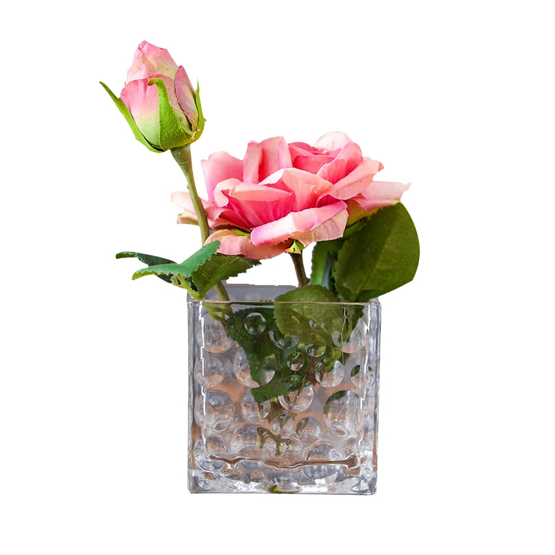 Европейская маленькая стеклянная ваза современная модная прозрачная для цветов