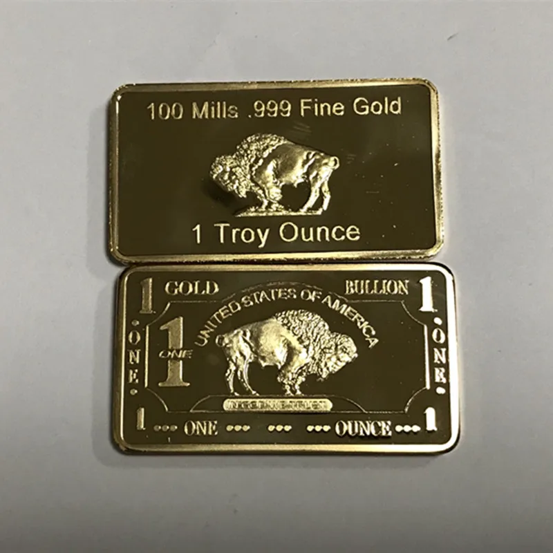 100 шт. позолоченные буйвола 50x28 мм | Невалютные монеты